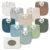 Konssy 10-Pack Muslin Baby Bibs, Soft Cotton Bandana Bibs for Drooling & Teething, Unisex Solid Colors for Boys & Girls, Newborn & Infant