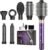 Vincofy 7-in-1 Hair Dryer Brush and Hair Styler Set – Fast Drying, Curling, Straightening & Volumizing – Hot Air Styling Tool with No Heat Damage – for All Hair Types – Purple