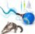 BABORUI Interactive Cat Toy Ball – Automatic Interactive Cat Toys for Indoor Cats with 3 Tails, 2 Speeds Rechargeable Cat Enrichment Toys for Small/Medium/Large Cats to Keep Them Busy(Blue)