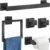 Gypie 5-Piece Bathroom Hardware Accessories Set, Towel Racks for Bathroom Wall Mounted Stainless Steel, Matte Black Towel Bar Set 16In
