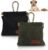 2Pcs Dog Treat Pouches for Pet Training, Hand Free Puppy Dogs Treat Bag with Carabiner, Portable Auto Closing Pet Dog Walking Bag for Travel or Outdoor Use, Pets Feed Snack Reward Pocket- Black, Green