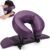 Udefineit Face Down Tabletop Massage Kit, Adjustable Headrest Face Cradle with Hand Rest Pad, Universal Desktop Home Mattress Massage Cradle with Soft Pillow for SPA Chair Bed Office Desk – Purple