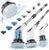 Leebein Electric Spin Scrubber, Cordless Cleaning Brush with 8 Replaceable Brush Heads, Tub and Floor Tile 360 Power Scrubber Dual Speed with Adjustable & Detachable Handle for Bathroom Kitchen Car
