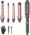Wavytalk 5 in 1 Curling Wand Set, Multi Curl, Curling Wand Set with Thermal Brush and 4 Interchangeable Ceramic Curling Wand(0.5”-1.25”), Instant Heat Up Wand Curling Iron