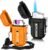 2 Pack Waterproof Lighter Outdoor Windproof Torch Lighters Dual Arc Butane Electric Lighters USB Rechargeable Lighters Flameless Plasma Lighter Camping Hiking Adventure Survival Tactical Gear