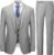 Cooper & Nelson Men’s Suit Slim Fit, 3 Piece Suits for Men, One Button Solid Jacket Vest Pants with Tie, Tuxedo Set