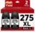 PG-275XL 275XL Black Ink Cartridges Remanufactured Replacement for Canon 275XL 275 PG-275 PG275 XL Black High Yield for PIXMA TR4720 TS3522 TS3500 TR4700 TR4722 TS3720 printer Ink Cartridge (2 Black)