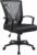 Furmax Office Chair Ergonomic Computer Desk Mesh Chair Mid Back Swivel Lumbar Support with Armrest (1, Black)