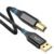 sweguard Printer Cable 10ft, USB-A to USB-B Cable, High Speed Nylon Braided Scanner Printer Cord for HP Canon Dell Epson Brother Lexmark Xerox Samsung Piano DAC & More-Black