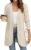 YSYOKOW Women Long Sleeve Open Front Cardigan Casual Lightweight Long Cardigans Loose Knit Outwear with Pockets