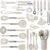 Kitchen Utensils Set-Silicone Cooking Utensils-33pcs Non-Stick Silicone Cooking Kitchen Utensils Spatula Set with Holder-Best Kitchen Cookware with Stainless Steel Handle (Khaki)