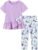 Toddler Girl Clothes 2-8Years Girls Outfit, Short Sleeve Ruffle Bowknot Top+Floral Capri Pants 2Pcs Spring Summer Set