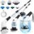Electric Spin Scrubber, Cordless Cleaning Brush with 180 Min Runtime, 3-Speed, 7 Replaceable Brush Heads & Long Detachable Handle, LCD Display (RPM/Torque/Battery), for Bathroom, Kitchen, Tile