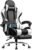 GTPLAYER Gaming Chair, Computer Chair with Footrest and Lumbar Support, Height Adjustable Game Chair with 360°-Swivel Seat and Headrest and for Office or Gaming (Pearl White)