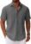 COOFANDY Men’s Button Down Short Sleeve Shirt Casual Cotton Summer Beach Linen Wedding Shirts with Pocket