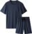 BAMBOO COOL Mens Pajama Set Sleepwear Pjs Lightweight Short Sleeve Shirts Soft Breathable Fresh Sleep Sets with Pockets S-3XL