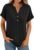 AUTOMET Women’s Short Sleeve Shirts Henley Dressy Casual Summer Tops 2026 Spring Fashion Trendy Cute T-Shirts