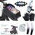 6 Pcs Bike Accessories Set, Mountain Biking Accessories for Men Women, Cycling Bag, Bicycle Lock, Gloves & Waterproof Tail Light, Universal Mountain Road Bicycle Outdoor Safety Riding Gear Kit