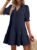 Dokotoo Casual Dresses for Women Lapel Collared V Neck Mid Sleeved Pleated Summer Dresses for Women 2026 Midi Dresses