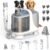 oneisall Dog Grooming Vacuum, 13000Pa Powerful 3L Dust Cup Pet Vacuum with Clipper Nail Grinder & Shedding Brush, 7 in 1 Dog Grooming Kits, Quiet, Large Capacity 3 Suction Levels, BM3