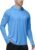 Roadbox Mens UPF 50+ Sun Protection Hoodie, UV Long Sleeve Fishing Shirts, Lightweight Swim Rash Guard for Outdoor Hiking