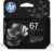 HP 67 Black Ink Cartridge | Works with DeskJet 1255, 2700, 4100 and Envy 6000, 6400 Series, Eligible for Instant Ink, 3YM56AN | Packaging May Vary