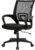 BestOffice | Ergonomic Office Chair | Mid-Back Swivel Desk Chair | Breathable Backrest & Lumbar Support | Adjustable Height | Sponge Seat | Rolling Wheels | Dark Black | for Adults & Women