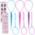 Schembo Topsy Tail Hair Tool Set – 6pcs Loop Styling Tool, Ponytail Pull Through, Two Sizes, 3 Colors (Pink/Purple/Blue) for Women, Girls & Kids