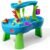 Step2 Rain Showers Splash Pond Water Table, Kids Water and Sand Activity Sensory Playset, Summer Outdoor Toys, 13 Piece Water Toy Accessories, For Toddlers 1.5+ Years Old, Blue & Green