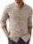 PJ PAUL JONES Mens Classic Fit Linen Shirts Long Sleeve Button Down Business Casual Shirts