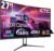 KTC 27 Inch Curved Gaming Monitor, 1440P QHD 144Hz PC Monitor, 1500R Computer Display Adaptive Sync, HDR400, 4000:1 Contrast, Eye Care, DP HDMI Port, VESA Wall Mountable, H27S5C