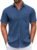 COOFANDY Mens Short Sleeve Casual Button Down Shirts Summer Untucked Dress Shirts with Pocket