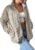Dokotoo Winter Fleece Jacket for Women 2025 Zipper Stand Collar Casual Coats with Pockets