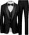 WULFUL Men’s 3 Piece Suits Slim Fit Tuxedo Suit Set One Button Shawl Lapel Blazer Jacket Vest Pants Set for Prom, Business