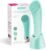 PRITECH Silicone Face Scrubber, Rechargeable Facial Cleansing Brush with Heat Massage End, Vibrating Exfoliator Scrubber for Deep Cleaning, Waterproof Face Brush for Women and Men (Green)