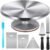 Kootek Aluminium Cake Turntable Set, Baking Tools with Revolving 12″ Cake Stand for Decorating, 12.7″ Offset Spatula, 3 Stainless Steel Frosting Icing Smoother, Cake Serve Cake Decorating Kit Supplies