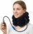 Cervical Neck Traction Device, Instant Neck Pain Relief Inflatable Adjustable Neck Stretcher Brace, Ergonomic Cervical Decompression for Home Office Travel Use (Blue)