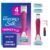 Schick Hydro Silk TrimStyle Razor with Bikini Trimmer for Women | 2-in-1 Bikini Razor for Women and Womens Trimmer for Pubic Hair, Includes 1 Waterproof Handle, 3 Refills & 1 AAA Battery