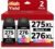 PG-275XL CL-276XL Replacement for Canon Ink 275 and 276 PG275 CL276 275XL 276XL Ink Cartridge Combo Pack for PIXMA TR4720 TS3522 TS3500 TR4700 TR4722 TS3720 printer Ink Cartridge (Black Color,2-Pack)