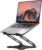 LOXP Adjustable Laptop Stand for Desk, Metal Foldable Laptop Riser, Ventilated Cooling Lectern, Ergonominc Computer Notebook Stand for Desk Compatible with 10-15.6“ Laptops