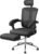 DEVAISE Ergonomic Mesh Office Desk Chair with Footrest, Comfrotable Big and Tall Reclining Computer Chair with Adjustable Lumbar Support, Backrest Adjustable, High Back SGS Class 4 Gas Lift, Black