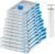 Amazon Basics Vacuum Storage Bags with Hand Pump for Travel, Space Saving Compression Bags for Clothes and Blankets, Clear, 12 Pack (3 Small, 3 Medium, 3 Large & 3 Jumbo)