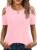 Jar of Love Women’s Short Sleeve Cold Shoudler Tops T-Shirts for Women Spring Summer Tops Loose Fit Tunic 2026