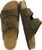 CUSHIONAIRE Lane Cork Footbed Mens Sandals, Adjustable Buckle Comfort Slides for Men, Genuine Leather Insole Summer Sandals Men Footwear