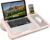 LAPGEAR Home Office Lap Desk with Device Ledge, Mouse Pad, and Phone Holder – Pink – Fits up to 15.6 Inch Laptops – Style No. 91584