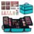 Color Nymph All In One Makeup Kit Comestics Gifts for Girls Teens, Travel Makeup Set 4 Trays Train Case for Beginner Includes Eyeshadow Highlighter Lipgloss Blush Concealer Brush Eyeliner Lipbalm