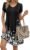 Zeagoo Summer Dresses for Women Casual A Line Dress 2026 V Neck Short Dresses Floral Sundress Pleated Boho Dress