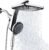 High Pressure Rain Shower Head: Upgrade Shower Heads with Handheld Spray Combo with Fixed Showerhead and 10 Sprays Handheld Shower Head, Detachable Shower head Built-in Magnetic Docking and Power Jets