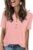 XMTOPYE Womens Summer Tops 2026 Short Sleeve Shirts Beach Vacation Outfits Dressy Casual Blouses