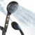 Shower Head with Handheld, Shower Heads High Pressure, Shower Head with Filter-Hand Held Showerhead Set,7 Modes Filtered Showerhead with 59″Replacement Hose/Bracket/Filters (black)
